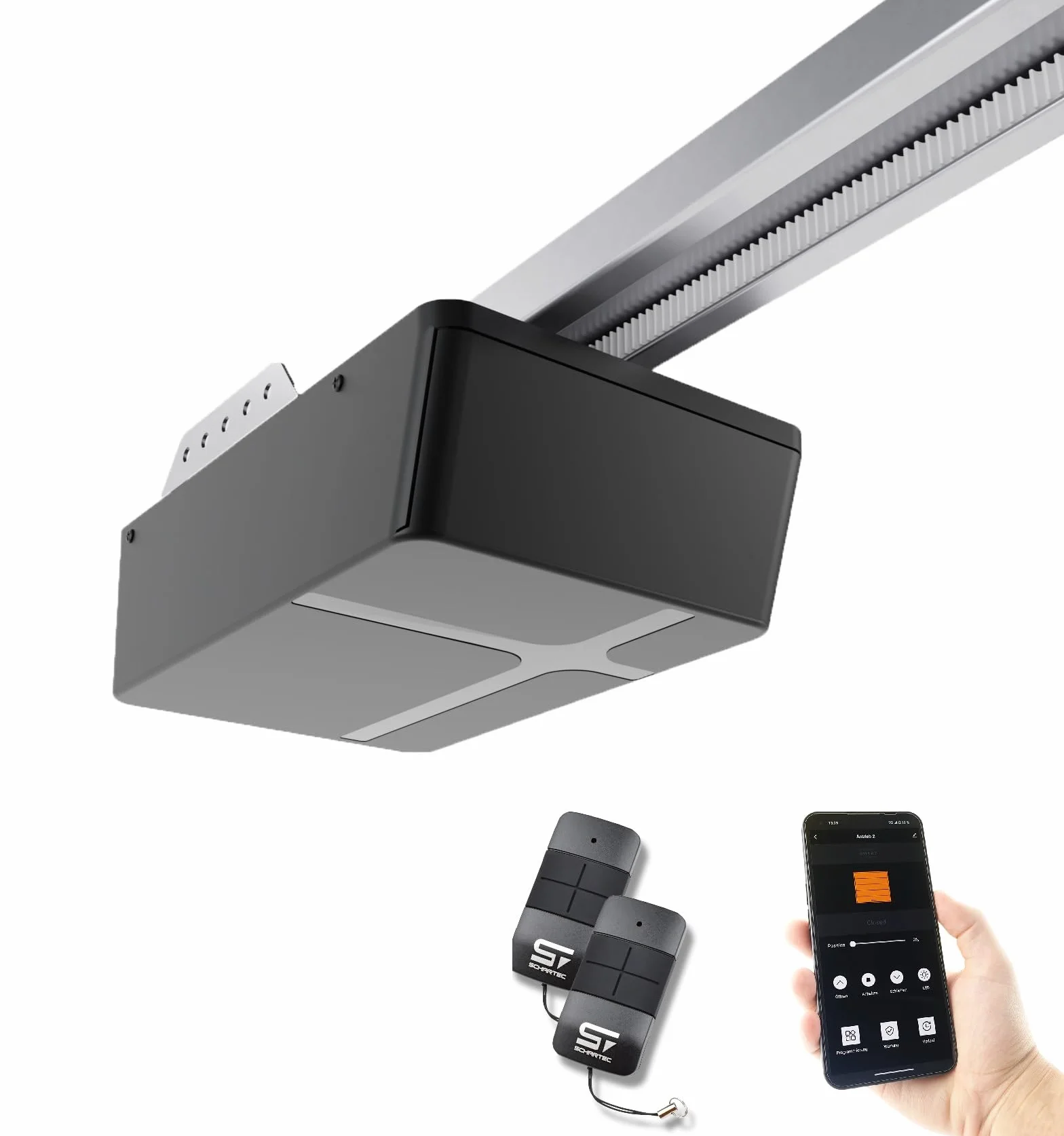 Schartec Prime 1500 WiFi Motorisation de porte de garage avec WLAN incl. rail ouvre-porte de garage intelligent Set d'ouvre-porte intelligent Motorisation de porte de garage pour porte basculante et