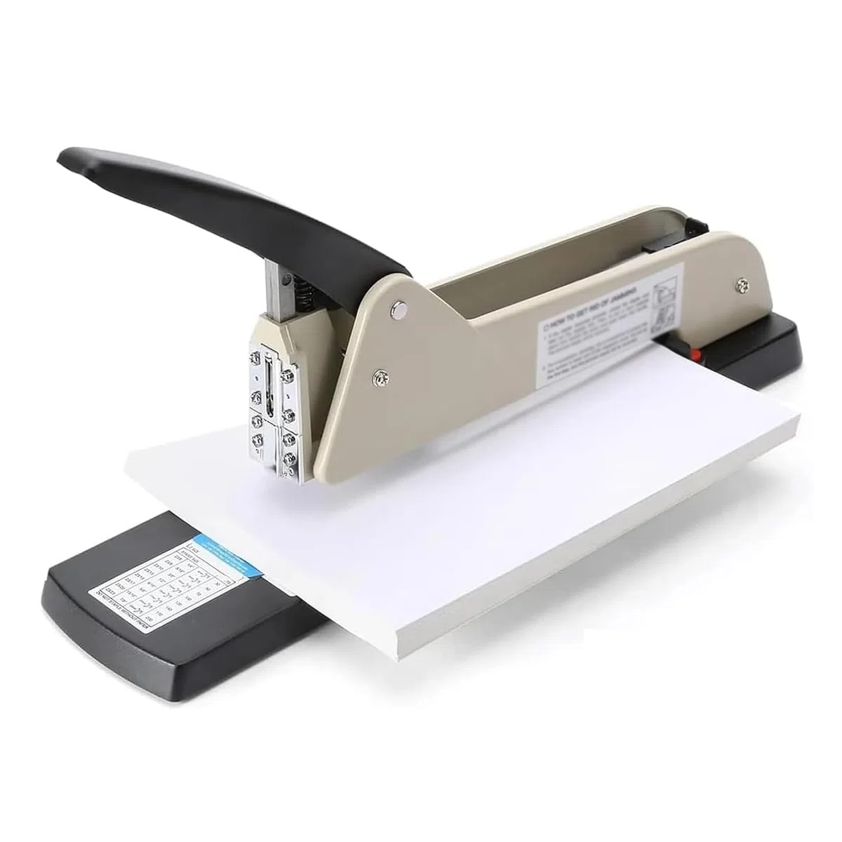 Agrafeuse robuste à bras long, capacité de 210 feuilles, profondeur d'agrafage réglable de 25 cm, reliure robuste, pour brochures, brochures