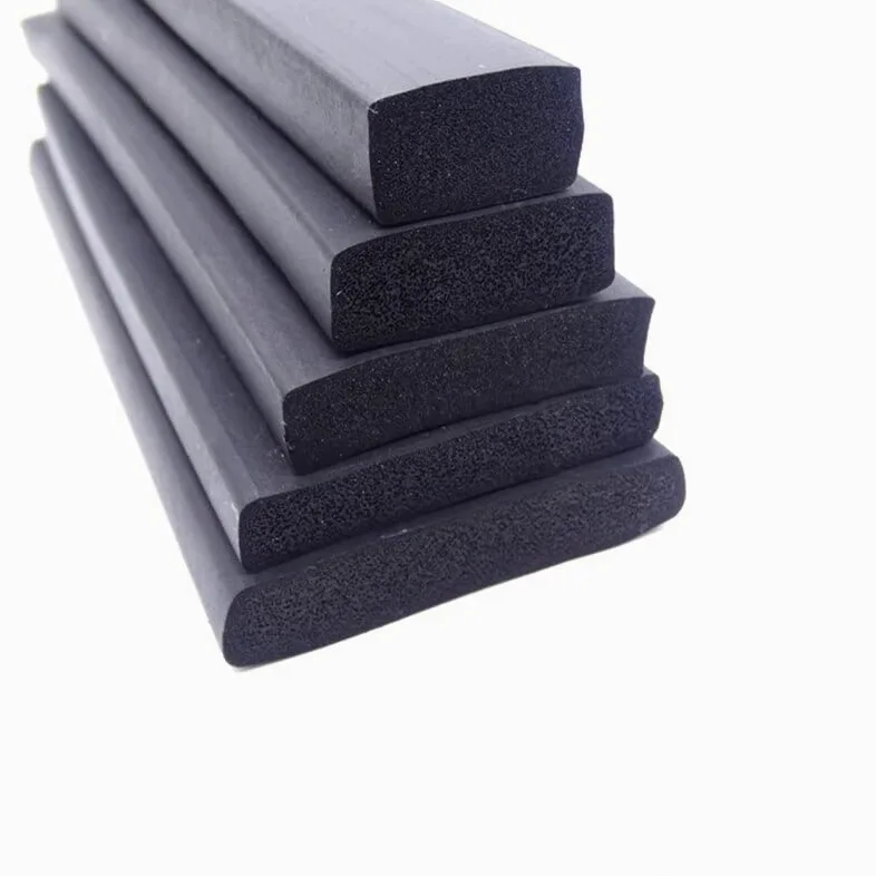 Bande d'étanchéité en mousse de caoutchouc noir de 1,5 à 17 mm d'épaisseur, 2 m, bande d'isolation non adhésive pour portes et fenêtres - Ruban d'isolation acoustique et anti-courants d'air - Matériau