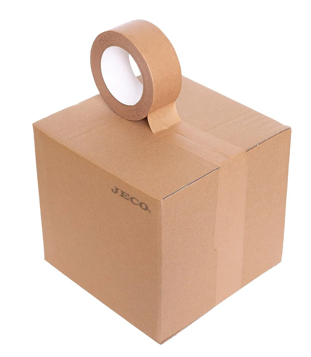 JeCo - Lot de 72 rouleaux de ruban adhésif papier kraft 50mm x 50m pour la fermeture de vos envois expédition emballage carton colis