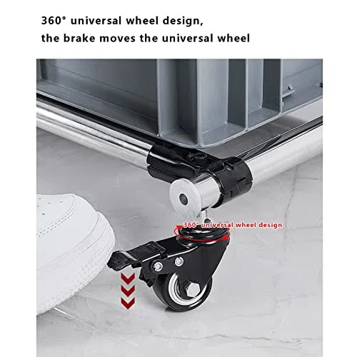 Support pour balais et serpillières, Support Utilitaire sur Pied pour balais et serpillières humides, Chariot de Rangement pour Outils de Nettoyage idéal pour Les garages, Jardins,