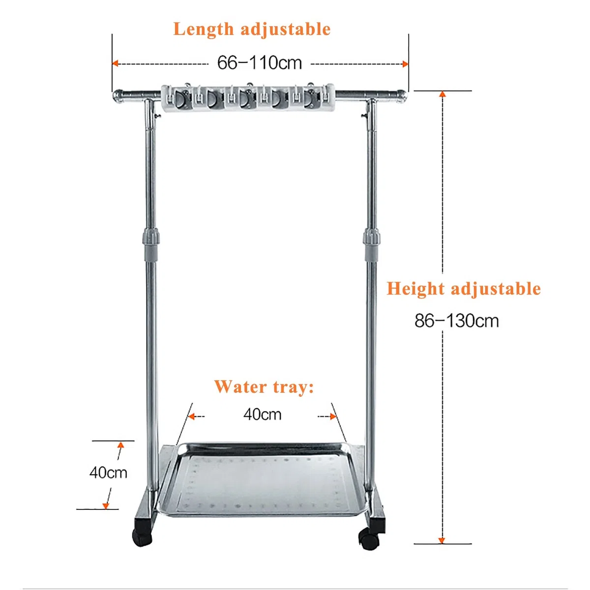 Support Utilitaire pour vadrouilles et balais, Support de Balai Mobile pour vadrouilles humides, Porte-Outils de Nettoyage au Sol en Acier Inoxydable pour écoles, hôpitaux, usines, hôtels, restauran